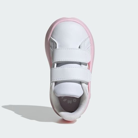 GRAND COURT 2.0 SHOES KIDS Size 6 Bubble Sole Pink White Leather - Picture 3 of 12